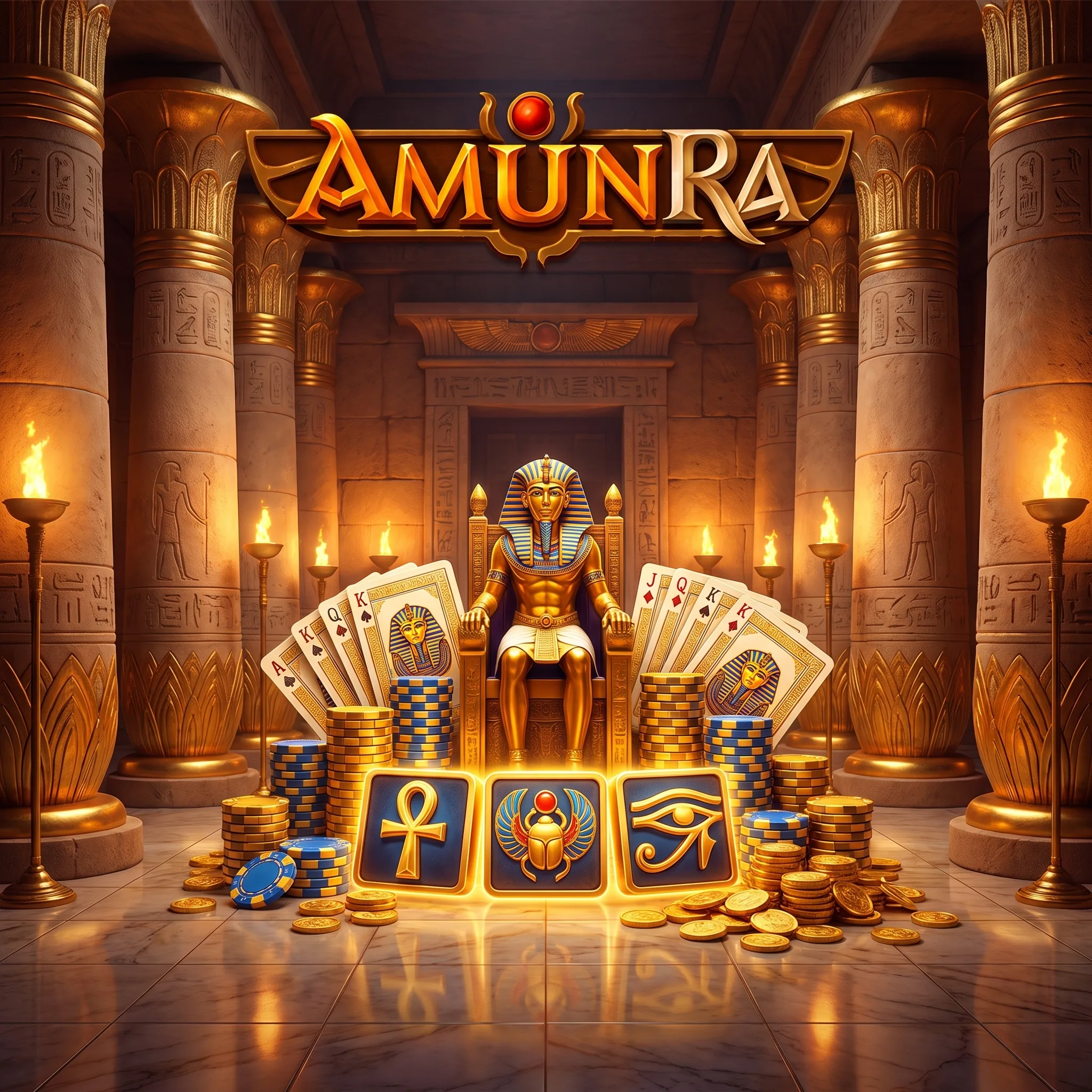 Trône du pharaon et jeux AmunRa